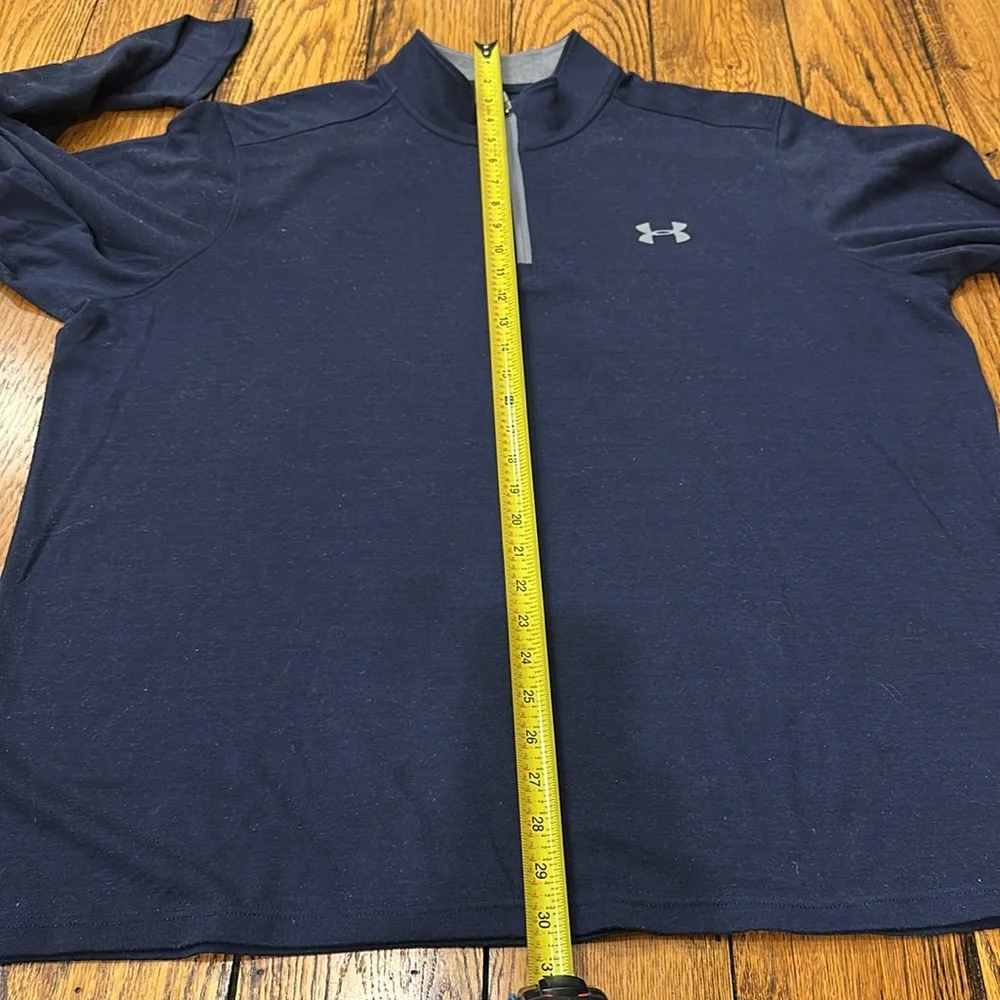 UNDER ARMOUR MENS NAVY AND GRAY COLD GEAR LOOSE FIT QUARTER ZIP SIZE XXL - Picture 8 of 8